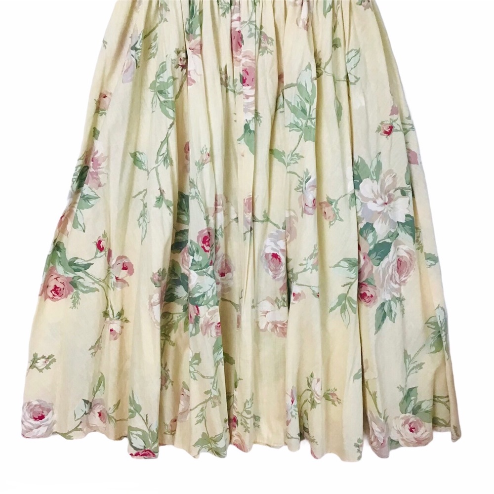 Vintage S.G. Gilbert Yellow Floral Dress - Picture 4 of 14